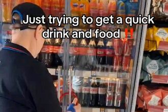 Greggs staff use a bike lock to secure fridge doors at a London branch after repeated thefts, sparking praise from customers despite it not being official company policy.