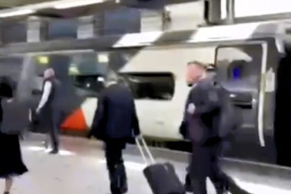 PM Keir Starmer heckled with x-rated chant at train station after delay made him late to his own press conference - police stepped in as commuter voiced anger.