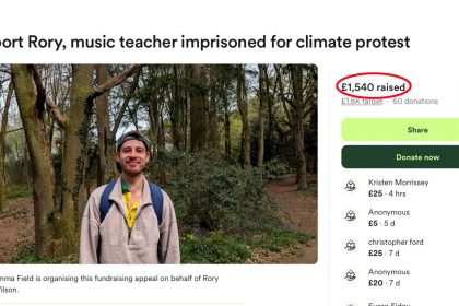 A teacher jailed for a Just Stop Oil protest is seeking £1,800 in donations to cover living costs while job hunting after serving eight months in prison on remand.