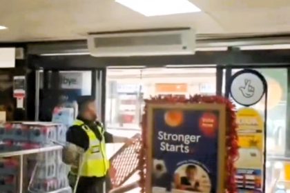 Tesco staff clashed with a man in a wild basket and crate fight at the Finsbury Park store, prompting an investigation after shocking scenes were caught on video.