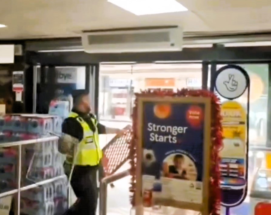 Tesco staff clashed with a man in a wild basket and crate fight at the Finsbury Park store, prompting an investigation after shocking scenes were caught on video.
