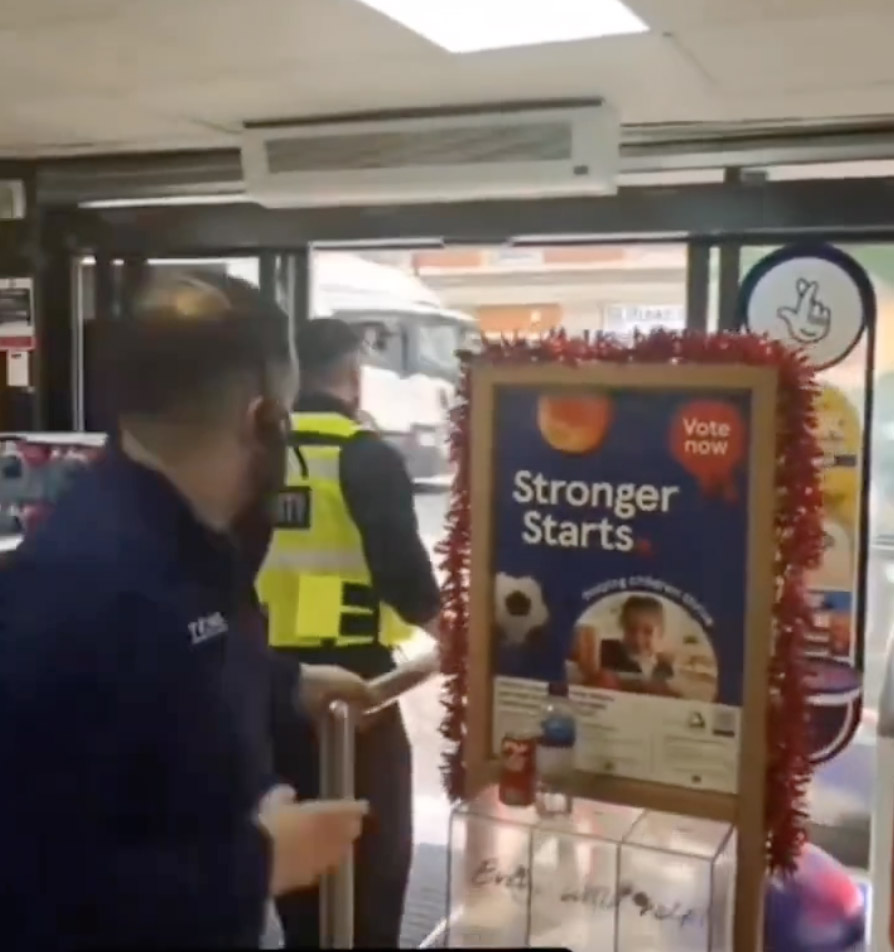 Tesco staff clashed with a man in a wild basket and crate fight at the Finsbury Park store, prompting an investigation after shocking scenes were caught on video.