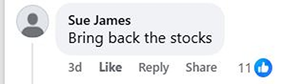 Social media comment on the post of Floral display destroyed by vandal in historic Bideford caught on camera - locals outraged as man stomps blooms and slashes boxes with his shoe in mindless act.