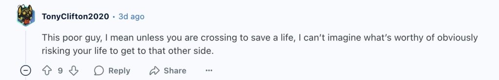 Social media comment on the post of A man risked his life crossing a flooded bridge in Arunachal Pradesh, India, as raging rapids battered the structure. The viral clip sparked concern and government response.