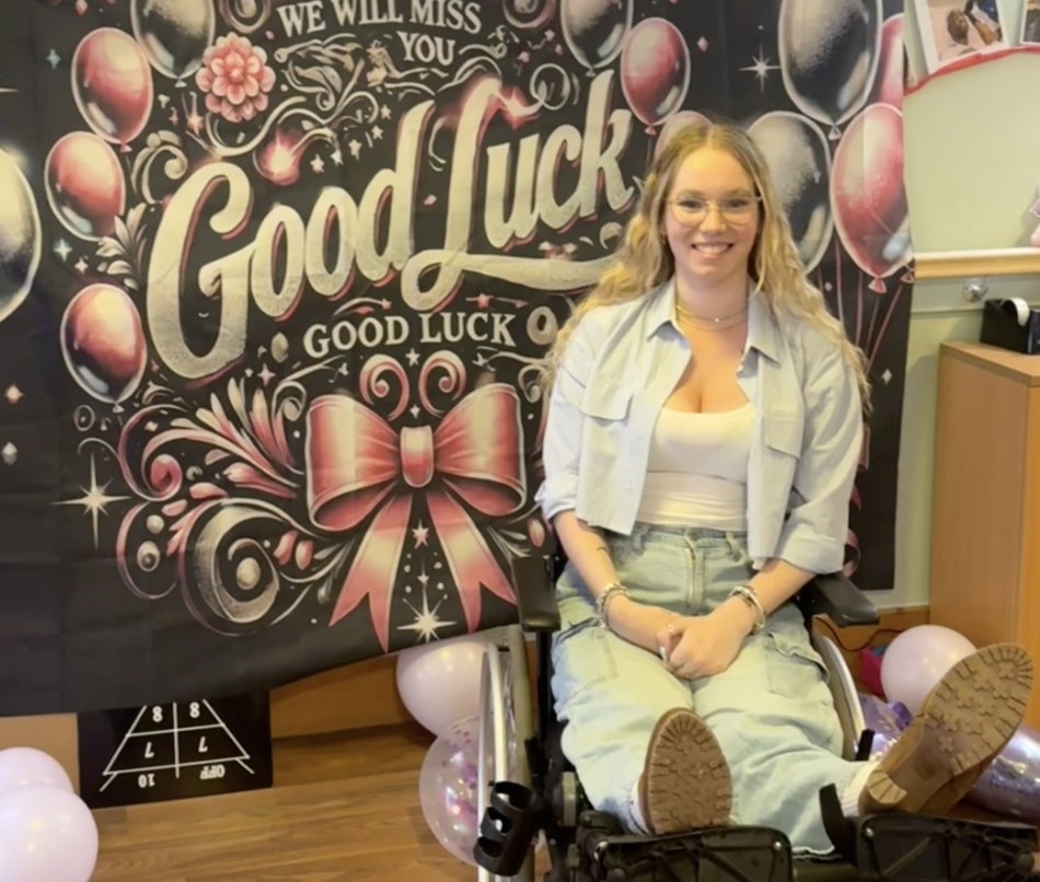 A woman left paralysed, blind and voiceless after routine tests is raising awareness of FND - calling her condition a prison but clinging to hope and small victories.