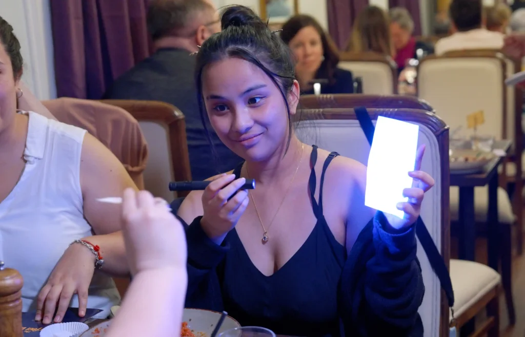 Knives Out fans can now dine and detect at The Perfect Bite - a London murder mystery dinner with live clues, drama and gourmet food in the old Bank of England vaults.