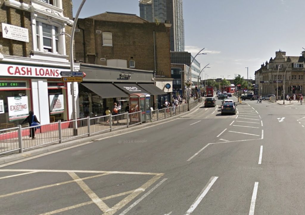 Police aimed tasers at an unarmed man in Ilford after reports of a knife fight. No weapons were found and no arrests made as stunned locals watched the tense standoff.
