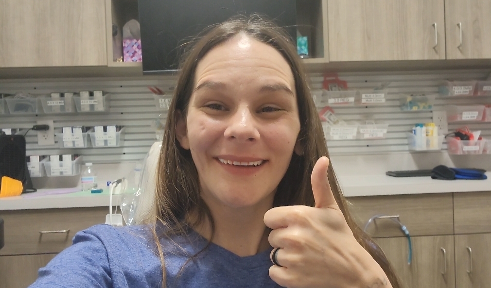Kate, 33, went toothless for a year after choosing dentures to fix her rotting teeth - now with implants, she says her confidence is back and her life has been transformed.