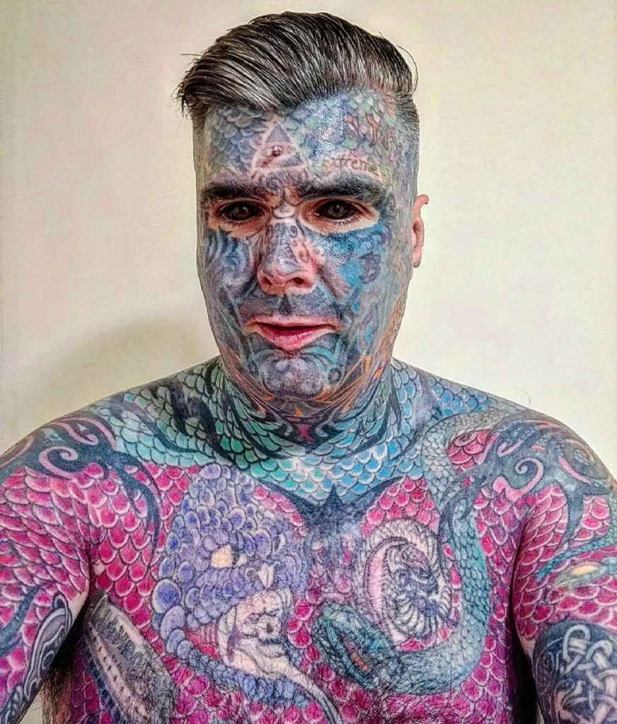 Britain’s most tattooed man says new UK age checks block him from p\*rn sites as facial recognition mistakes his tattoos for a mask, calling the tech discriminatory.
