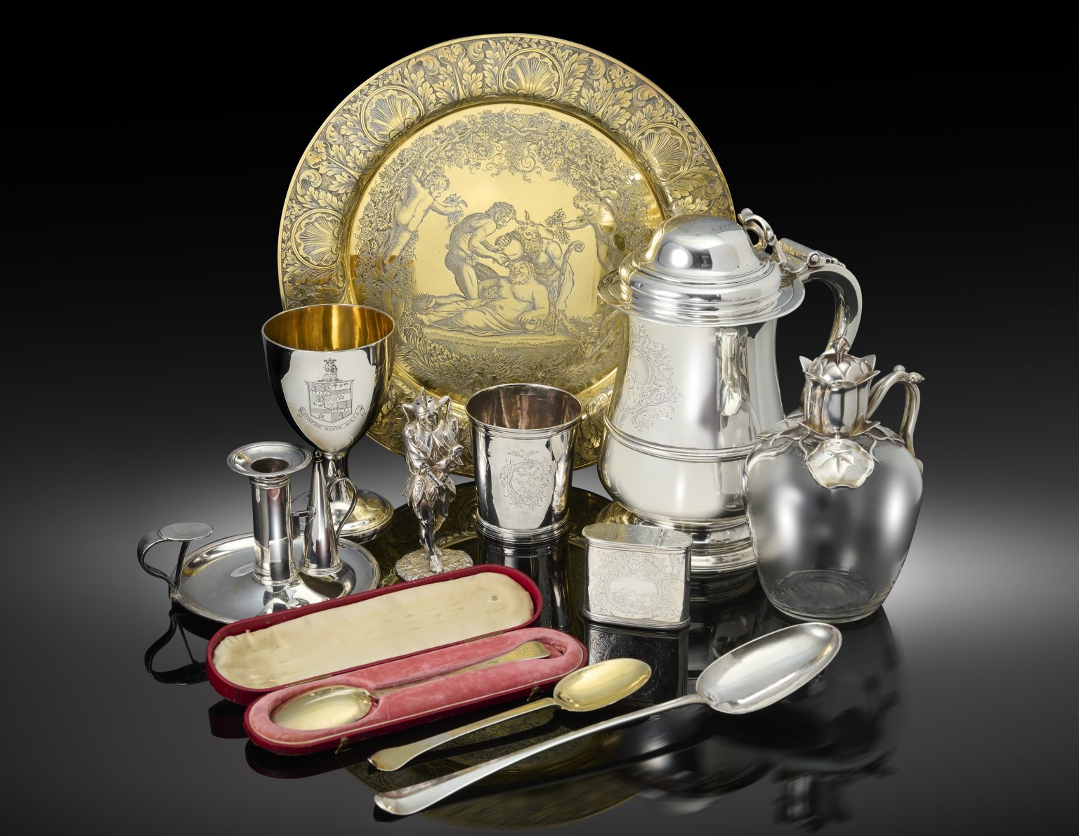 Late Flog It! star Michael Baggott's silver collection sold for over £125,000 at auction, more than doubling its estimate, with rare York pieces sparking intense bidding.