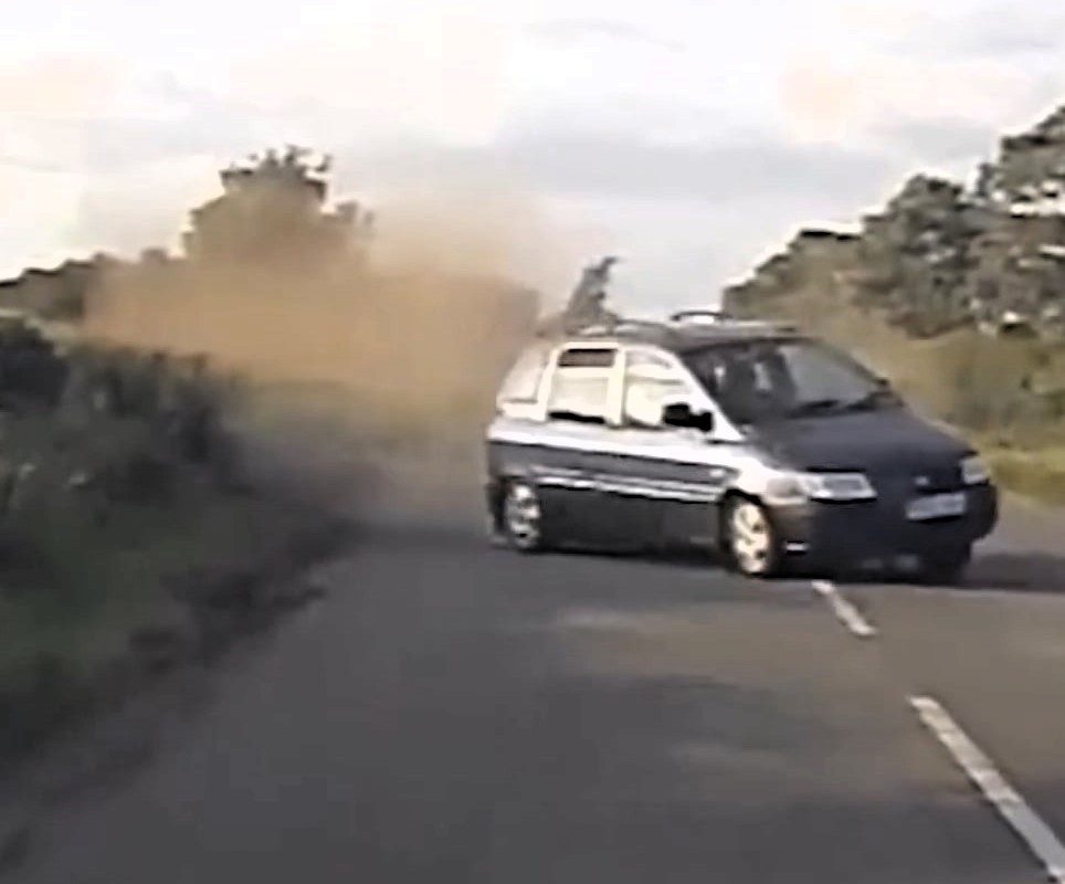 Drunk driver crashes into police car in Nottinghamshire after swerving off road - twice the legal limit, banned for over 3 years as footage sparks safety warning.