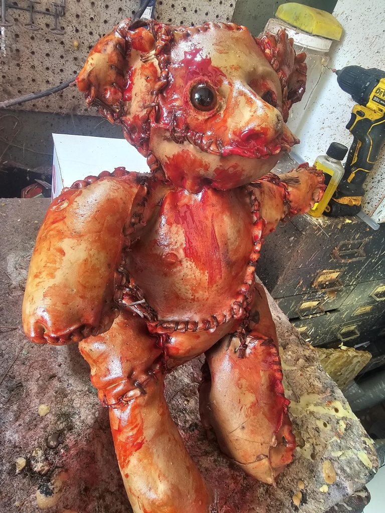 Sales of Robert Kelly’s latex ‘human skin’ teddy bear have surged after a man was arrested for leaving one at a gas station, sparking panic and a police investigation in California.