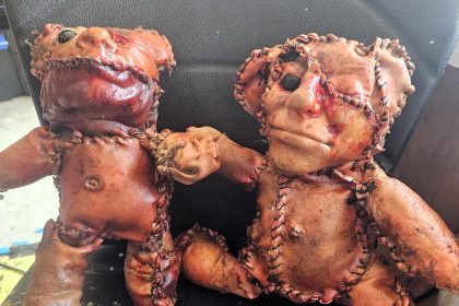 Sales of Robert Kelly’s latex ‘human skin’ teddy bear have surged after a man was arrested for leaving one at a gas station, sparking panic and a police investigation in California.