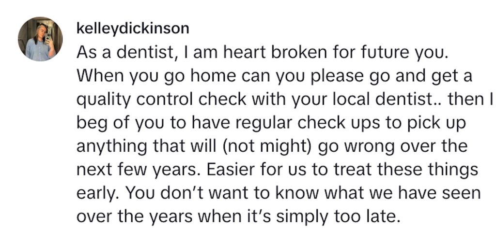 Social media comment on the post of Air hostess gets trolled after spending £3.6k on Turkey teeth makeover with extra white crowns - critics slam the look but she says it boosted her confidence.