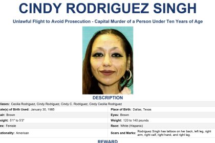 Texas mum Cindy Rodriguez Singh added to FBI’s Most Wanted List after son Noel Alvarez vanished in 2022, with $250k reward offered for her arrest in murder case.