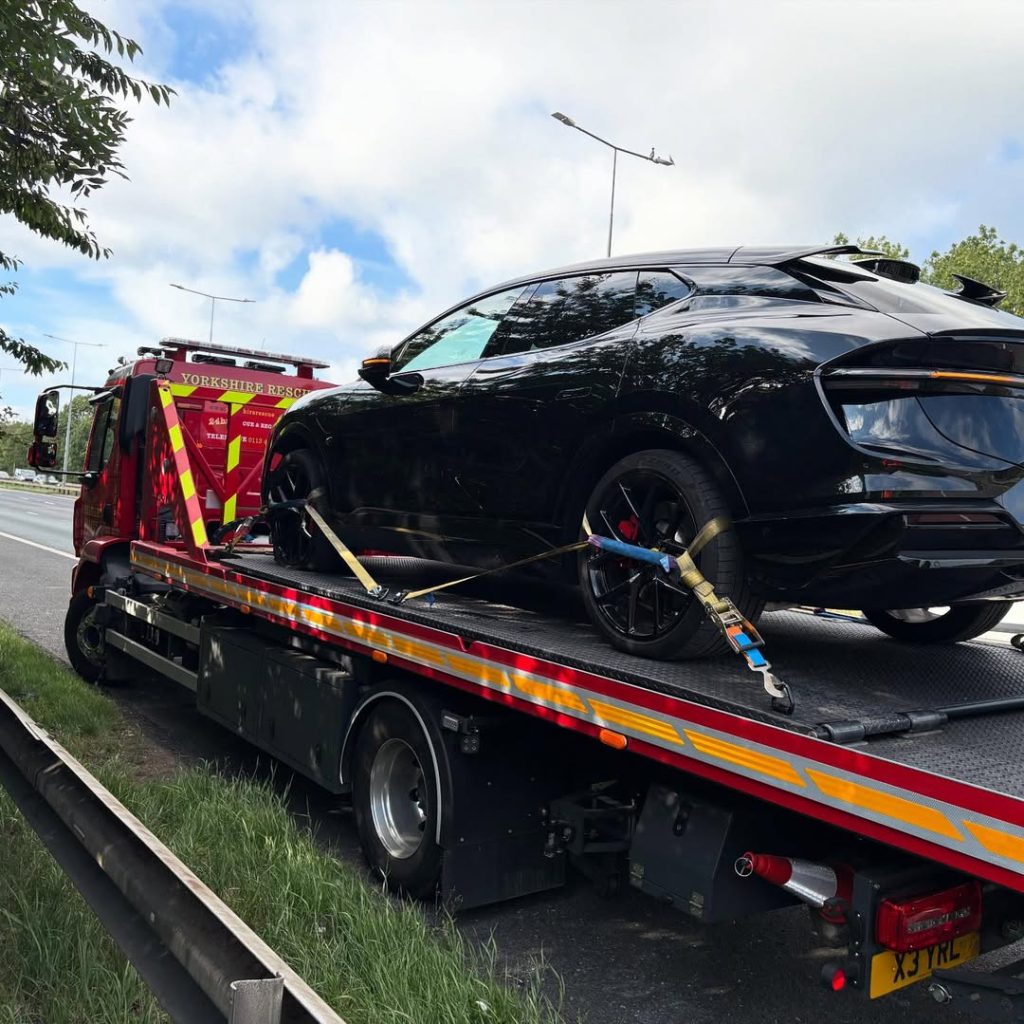 Dion Dublin avoided disaster after a tyre burst on his £120k Lotus Eletre R. Quick help from Yorkshire Rescue and Mobile Tyre Buddy got him safely back on the road.