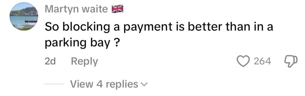 Social media comment on the post of Fiat 500 lifted by JCB after crash with BMW causes traffic chaos in Chigwell as construction workers step in to clear road in dramatic footage cheered by pedestrians.