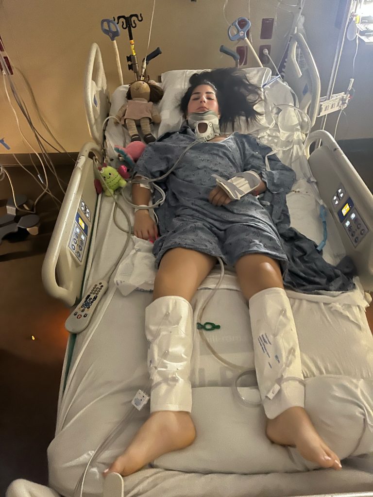 Teen Elle Yona was left quadriplegic after a backflip at a trampoline park caused a rare spinal cord stroke - with only 67 cases ever documented worldwide.