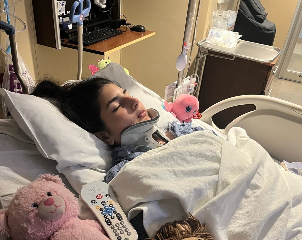 Teen Elle Yona was left quadriplegic after a backflip at a trampoline park caused a rare spinal cord stroke - with only 67 cases ever documented worldwide.
