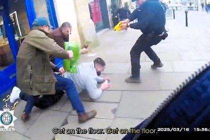 Six masked men who tried to rob an O2 store in Chippenham were chased down by undercover cops and jailed - with victims left terrified by the bungled raid.