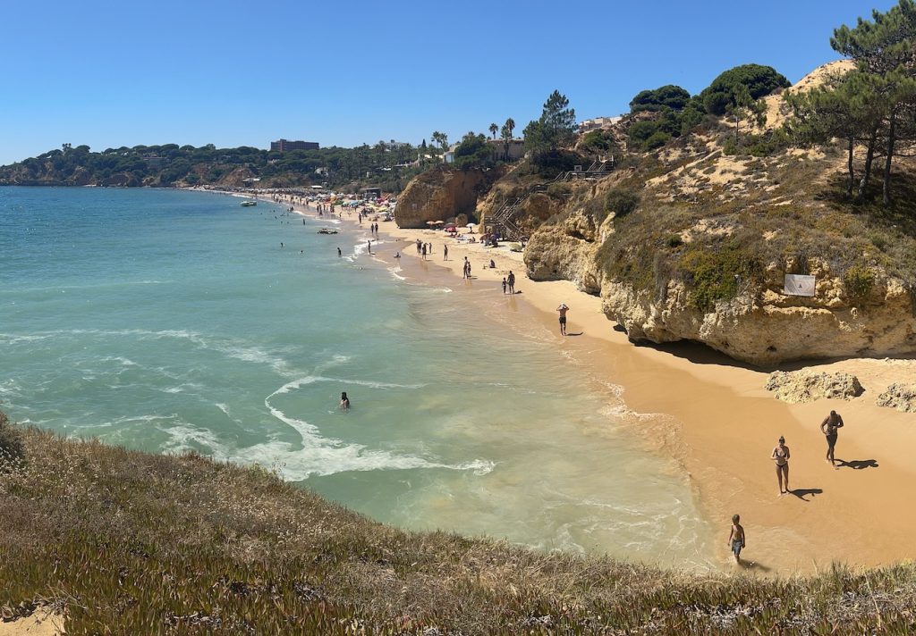Holidaymakers at Santa Eulália beach in Portugal are warned not to "poop and pee" on the beach with a humorous sign. The notice features images of a man urinating and defecating.