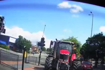 Tractor driver Jack Hesketh, 30, was banned and fined after a reckless dashcam-caught stunt on the A59 in Preston, as police joked it wasn’t Clarkson or Kaleb Cooper.