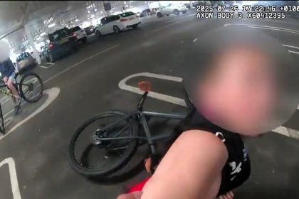 A teen biker who wheelied into a police officer at a Kent shopping centre was stopped and identified as part of a gang causing chaos. Police seized bikes and issued bans.