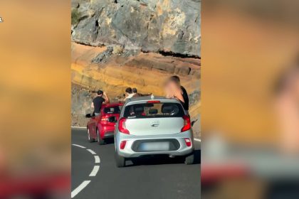 Eight tourists fined in Tenerife after being filmed hanging out of moving cars in Teide National Park - drivers hit with €500 penalties as police crack down on reckless acts.
