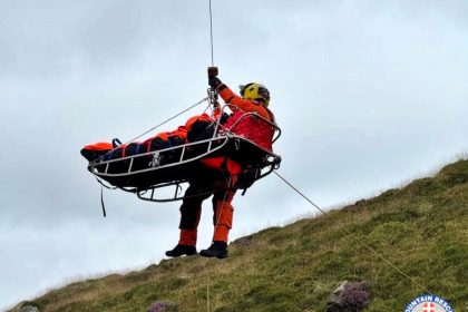 A Duke of Edinburgh expedition turned dramatic when a youngster injured their leg on the Grindsbrook route in the Peak District and had to be airlifted to hospital.