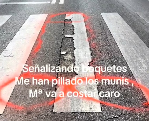 Man fined after drawing giant penis around pothole in Málaga to shame council into action - £216 penalty but road was finally repaired within 48 hours.