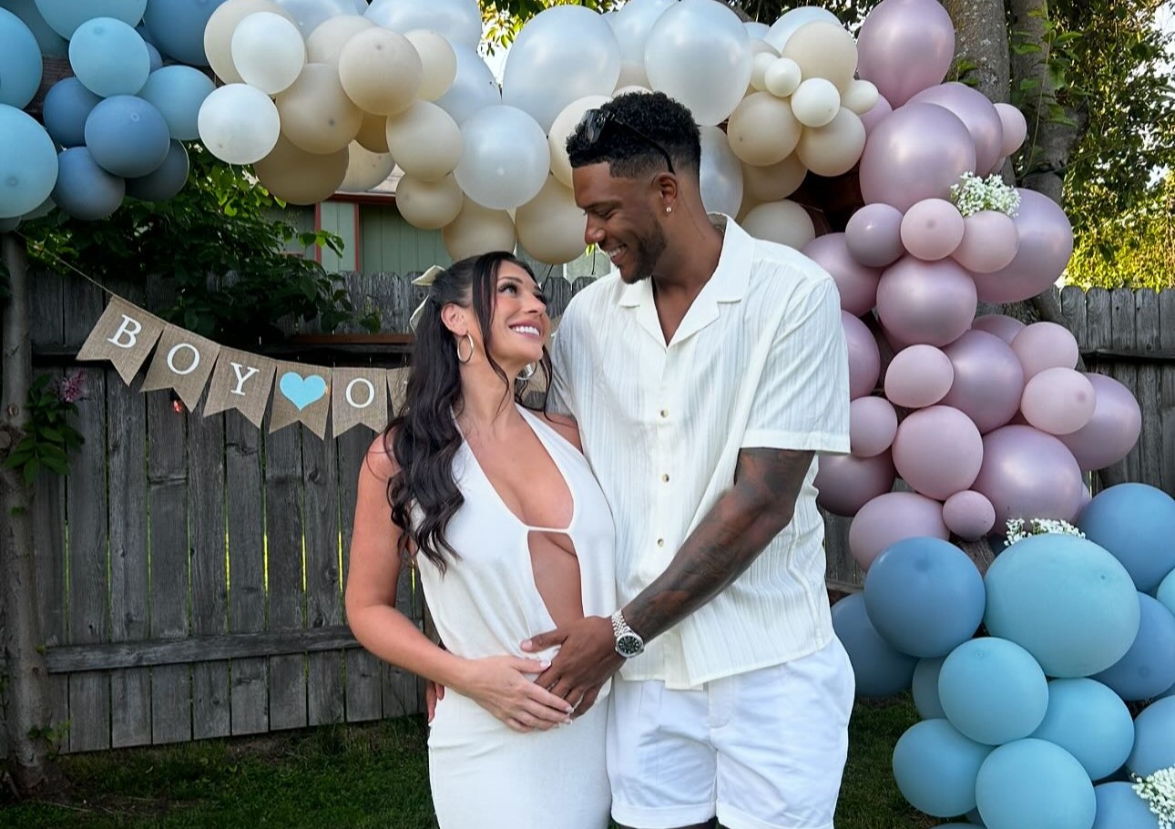 Love Island star Olivia Kaiser reveals she was secretly pregnant while filming The Challenge - reality favourite expecting first baby with Theo Campbell in December.