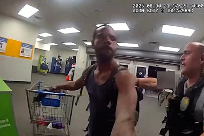 Machete wielding man arrested after attacking officer inside Walmart - 33 year old Lawrence Fountain faces multiple charges as injured officer treated and released.