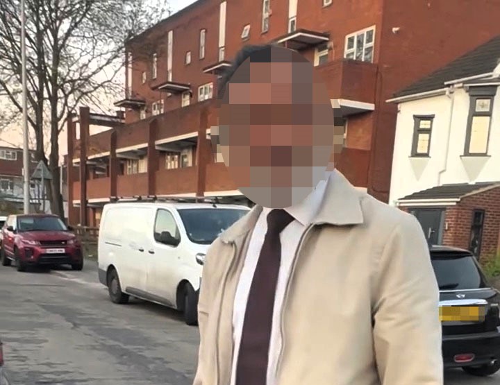 A motorist and biker clashed in Ilford after a near miss - but instead of violence, the road rage row turned comical with quips like go drink some water ending the spat.