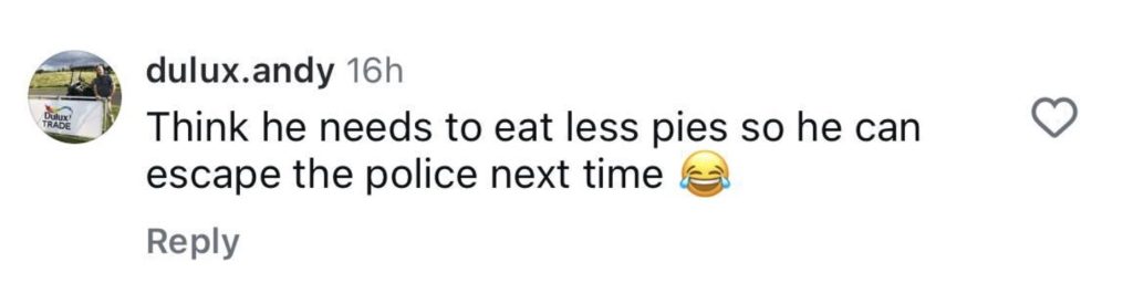 Social media comment on the post of A Met Police officer was compared to Usain Bolt after sprinting down a dual carriageway to catch a Mini thief who crashed on the A3 before fleeing on foot.