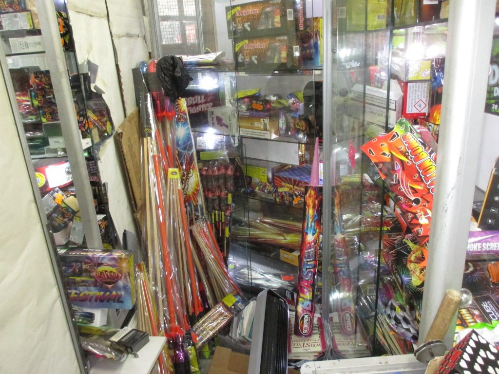 Police seized £10000 worth of fireworks and 3500 illegal vapes in West Yorkshire raids uncovering 52000 cigarettes and unsafe goods from rogue traders ahead of Bonfire Night.