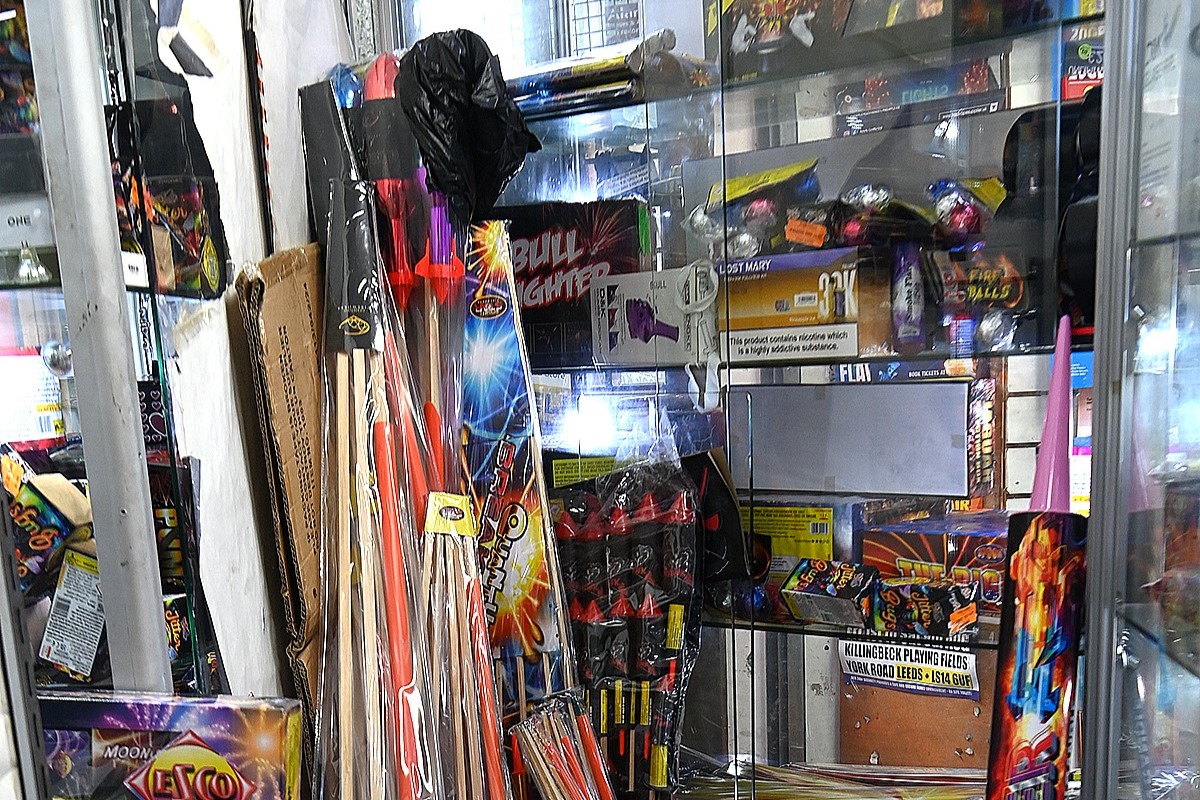 Police seized £10000 worth of fireworks and 3500 illegal vapes in West Yorkshire raids uncovering 52000 cigarettes and unsafe goods from rogue traders ahead of Bonfire Night.