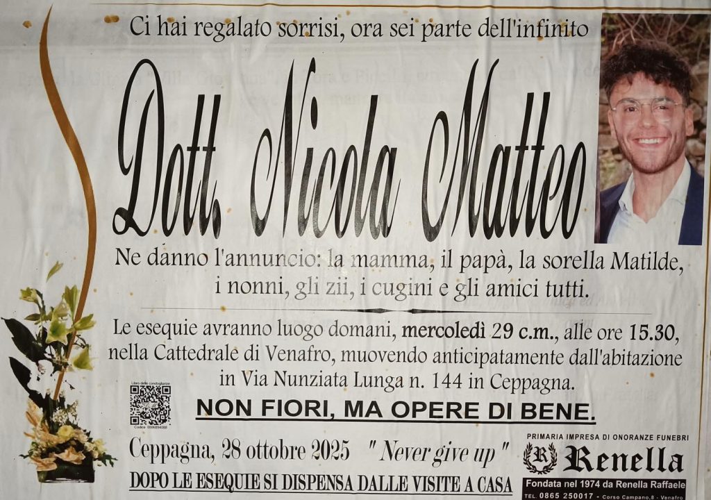 Brave student Nicola Matteo, 28, died just a day after earning his master’s degree from Sapienza University, watching proudly from his hospital bed as his sister defended his thesis.