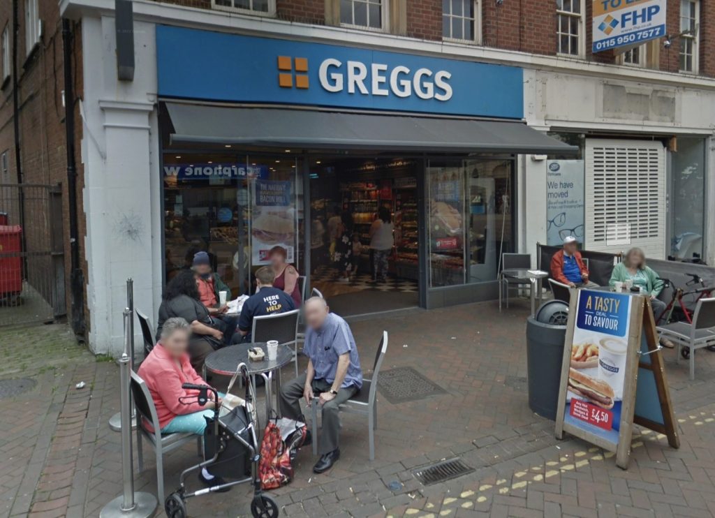 A brazen thief was caught stealing from Greggs right in front of a police officer in Aylesbury. CCTV showed 34-year-old David Shurrock calmly taking food before being arrested.