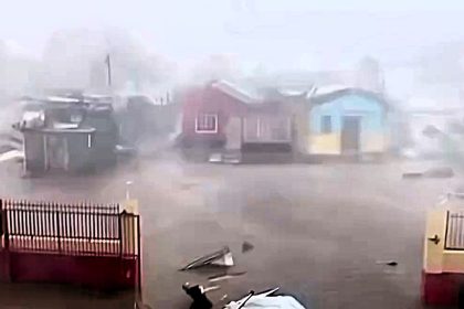 Terrifying footage shows Hurricane Melissa’s 120mph winds tearing through Jamaica, flooding streets and destroying homes as rescue teams race to reach those trapped.