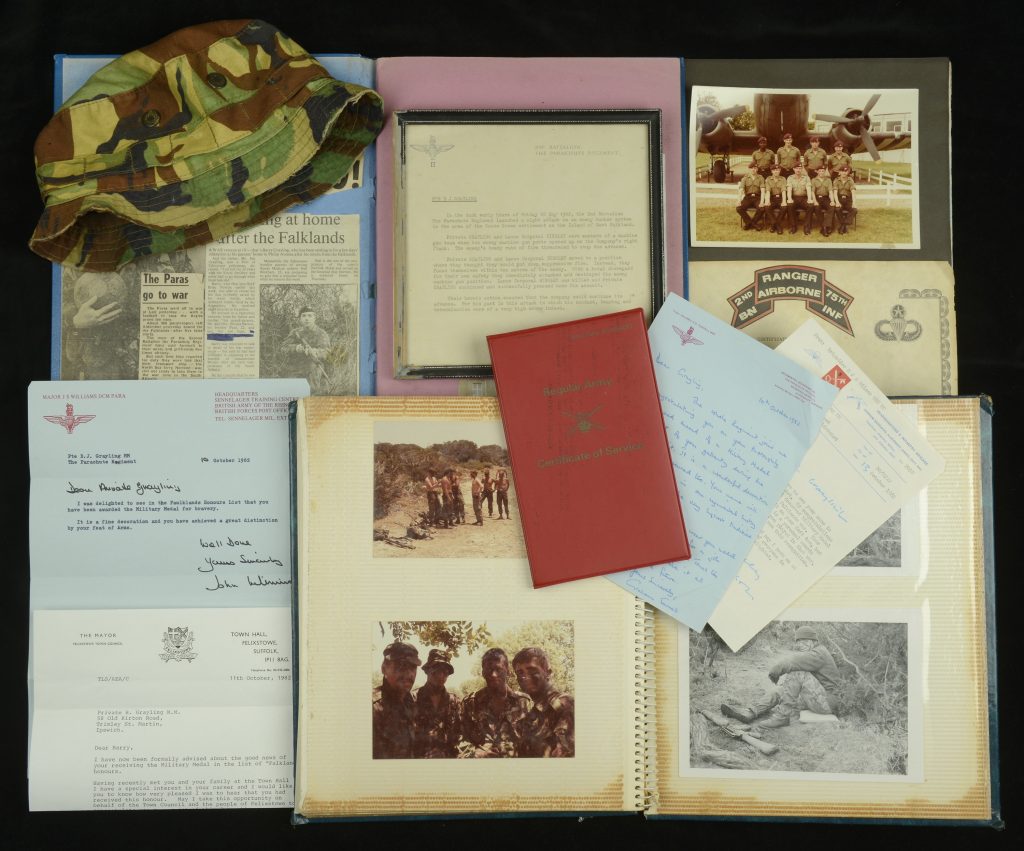 Medals belonging to Falklands War hero Baz Grayling, who earned the Military Medal for bravery at Goose Green aged 19, have sold for £65,000 to a British collector.