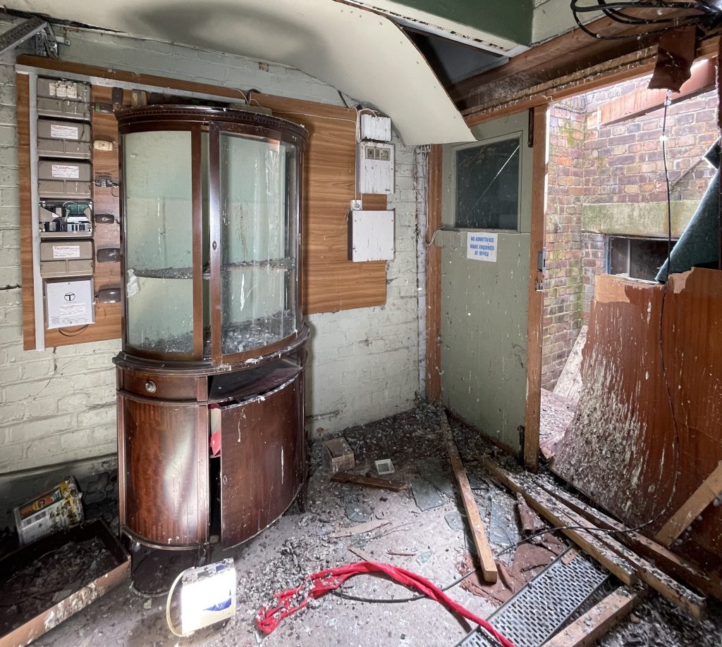 An urban explorer found a derelict museum filled with blood red warnings and a pentagram on the floor describing the eerie abandoned site as something straight out of a horror film.