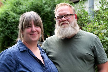 Aaron Clark, 42, spent 16 days in a coma after catching the flu - now the dad-of-three is urging others to get vaccinated after his near-fatal battle left him fighting for life.