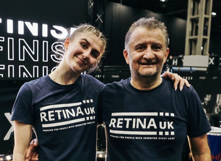 Dad and daughter complete Hyrox in under two hours, raising £2,000 for Usher Syndrome research. Mark Flanagan, who lost his sight and hearing, calls daughter Kate his hero.