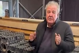 Jeremy Clarkson sits on packs of Hawkstone beer in a promo clip turning two twelve packs into accidental limited editions as fans joke about buying booze touched by the presenter’s backside.