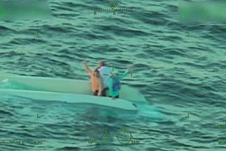 Four Florida fishermen aged 18 to 90 found alive after clinging to their capsized boat overnight as Coast Guard rescuers locate them 26 miles offshore following urgent search efforts.