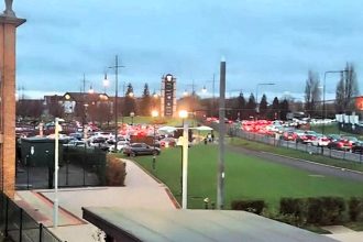 Shoppers faced three hour gridlock at the Trafford Centre after an M60 obstruction caused total standstill leaving families like Limyaa Fadallah exhausted frustrated and stuck in their cars.