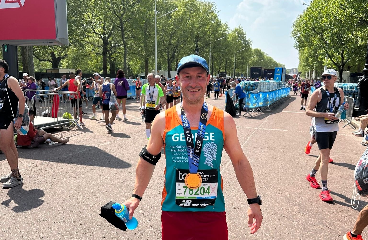 George Wade after running a Marathon for charity