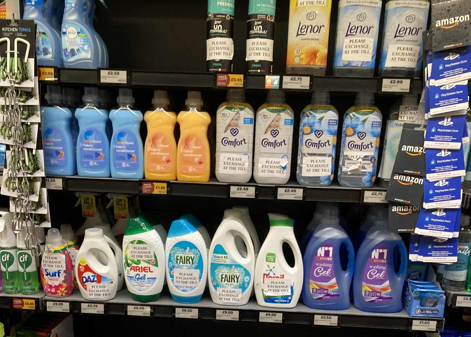 Spar forced to use empty bottles to stop detergent thefts in Burnley store. Thieves target cheap washing products as shop installs facial recognition to catch crooks.