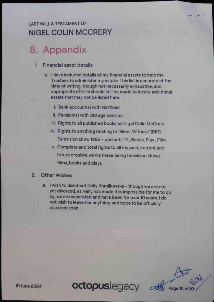 Silent Witness creator Nigel McCrery left just £10,000 in his will as documents reveal his modest estate divided between family after a remarkable career shaping iconic UK crime dramas.