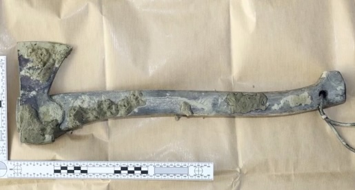 Axe killer convicted after murdering cousin in her Bexhill home chilling CCTV trail axe found in lake jury returns unanimous guilty verdict ahead of sentencing.